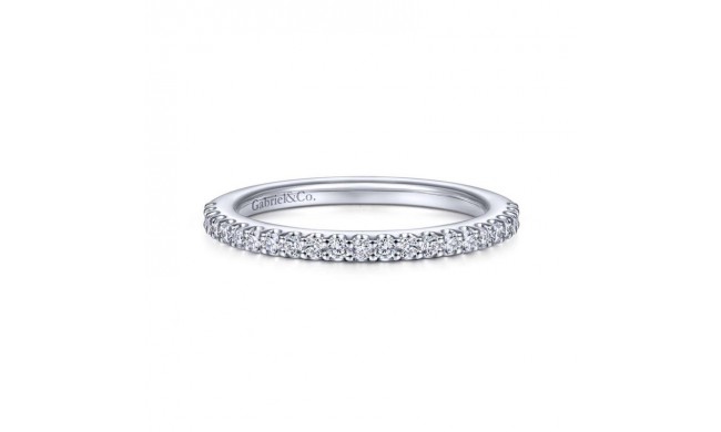 Gabriel & Co. 14k White Gold Contemporary Anniversary Wedding Band