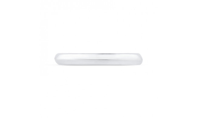 Shah Luxury 14K White Gold Plain Wedding Band