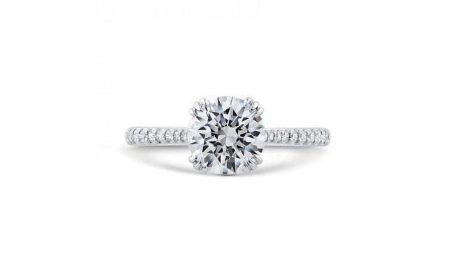 Shah Luxury 14K White Gold Diamond Engagement Ring (Semi-Mount)