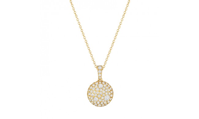 Henri Daussi 18k Yellow Gold Diamond Pendant