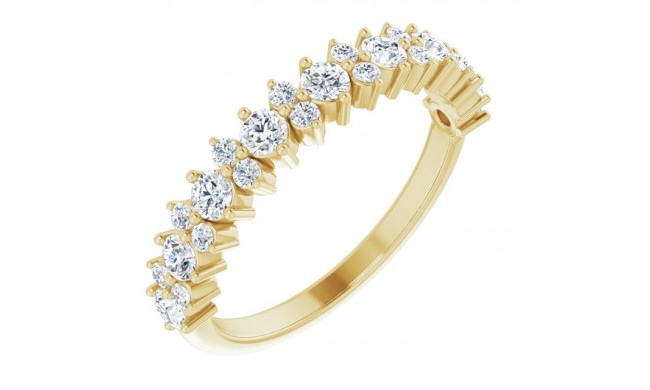 14K Yellow 3/4 CTW Diamond Anniversary Band