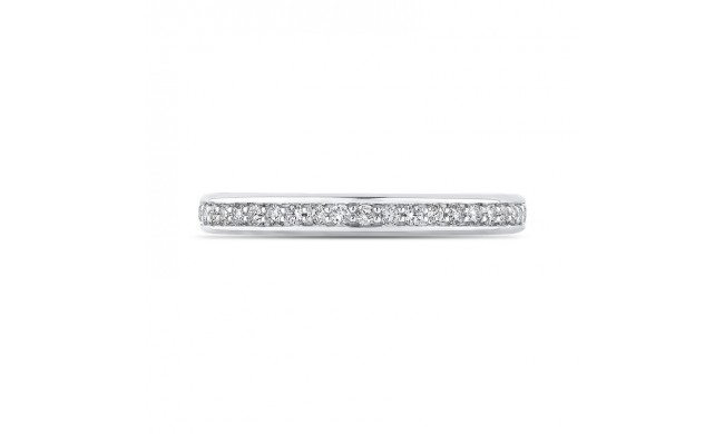 Shah Luxury 14K White Gold Round Diamond Half-Eternity Wedding Band