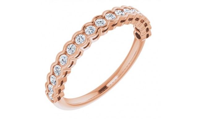 14K Rose 1/4 CTW Diamond Anniversary Band