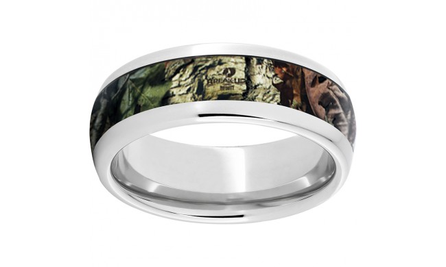 Serinium Domed Band with Mossy Oak Break-Up Infinity Inlay