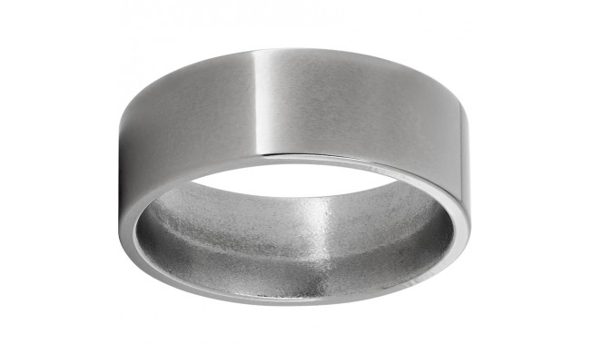 Titanium Flat Band with Polished Finish