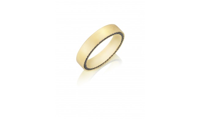 Henri Daussi 5mm Men's Wedding Band MB39 18k Gold Yellow 0.75 Ctw.