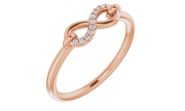 14K Rose .04 CTW Diamond Infinity-Inspired Ring