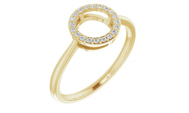 14K Yellow 1/10 CTW Diamond Circle Ring