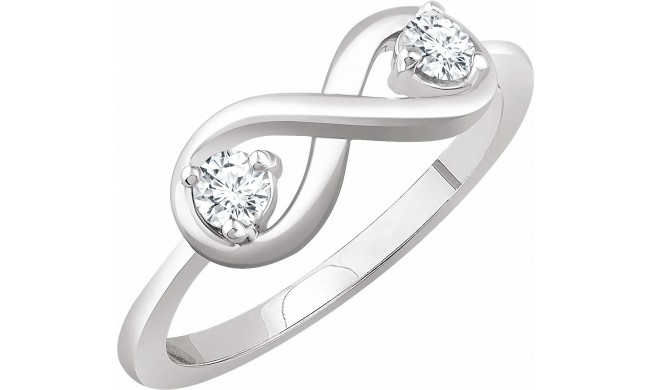 14K White 1/4 CTW Diamond Infinity-Inspired Ring