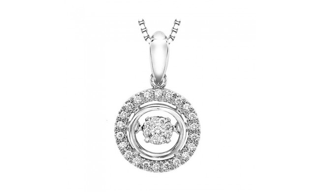 Gems One Silver Diamond (1/10Ctw) Pendant