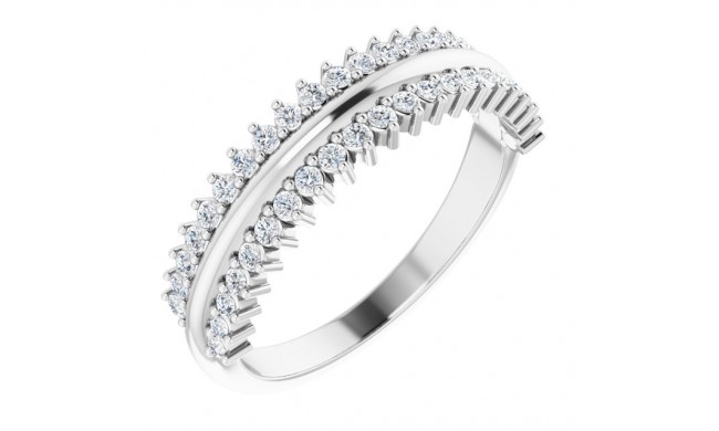 14K White 1/3 CTW Diamond Anniversary Band