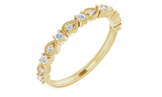 14K Yellow 1/5 CTW Diamond Anniversary Band