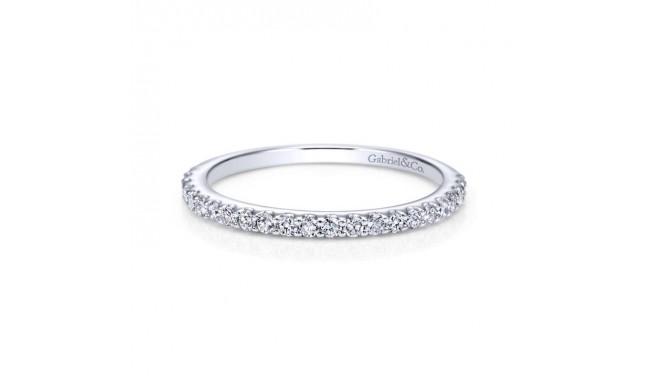 Gabriel & Co. 14k White Gold Contemporary Anniversary Wedding Band