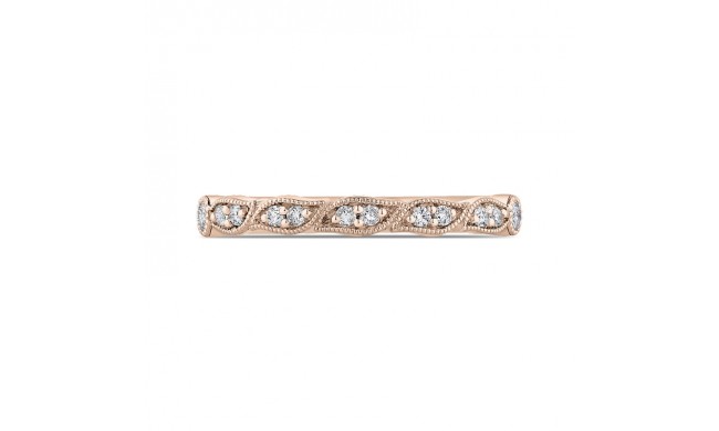 Shah Luxury Half-Eternity Wedding Band In Round Diamond 14K Rose Gold