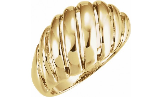 14K Yellow Dome Ring