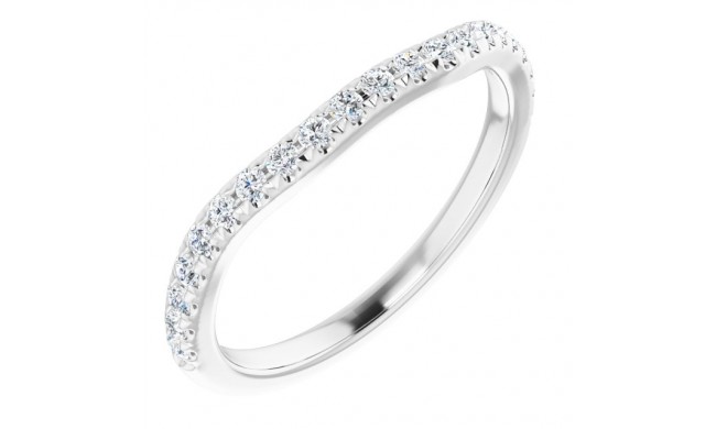 Platinum 1/4 CTW Diamond Matching Band