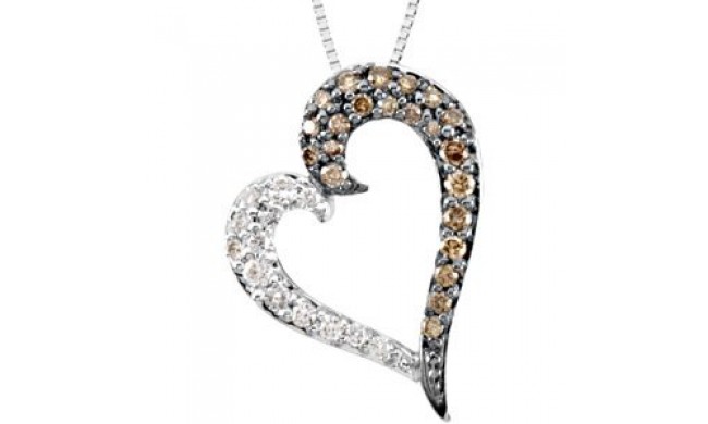 14K White 1/4 CTW Diamond Heart 18 Necklace