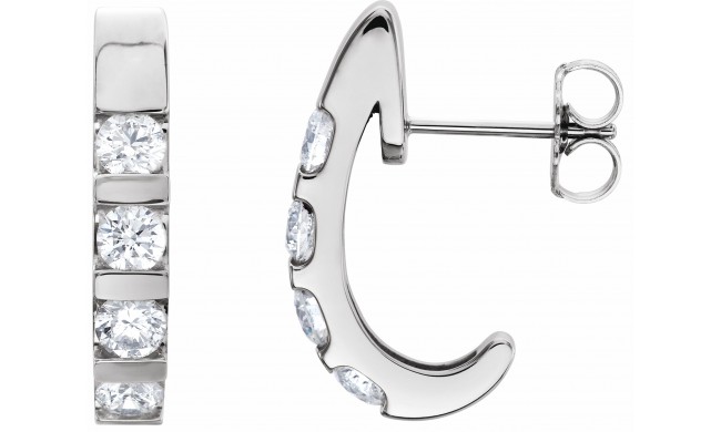 14K White 1 CTW Diamond Earrings