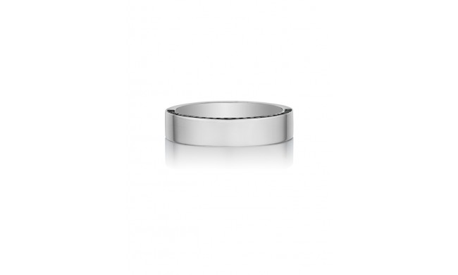 Henri Daussi 5mm Men's Wedding Band  Platinum White 0.40 Ctw.