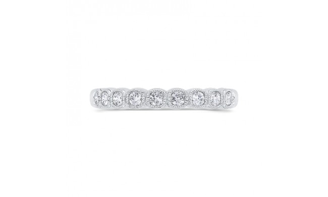 Shah Luxury Round Half-Eternity Diamond Wedding Band In 14K White Gold