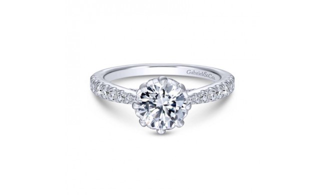 Gabriel & Co. 14k White Gold Contemporary Straight Engagement Ring