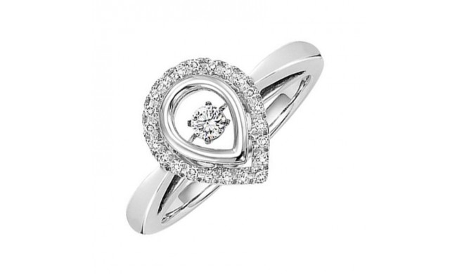 Gems One 10KT White Gold & Diamond Rhythm Of Love Fashion Ring  - 1/5 ctw