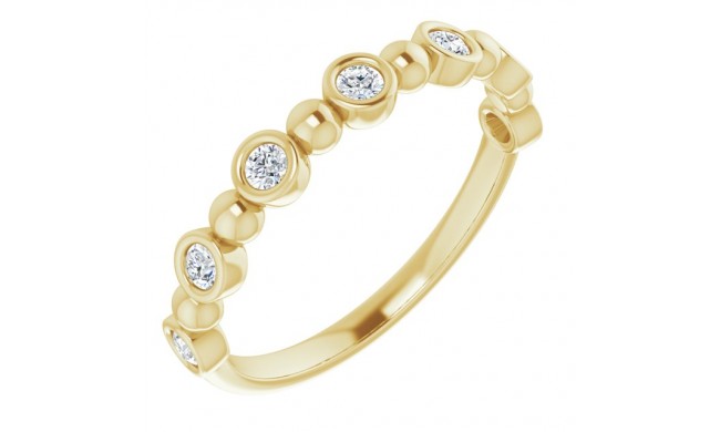 14K Yellow 1/5 CTW Diamond Anniversary Band