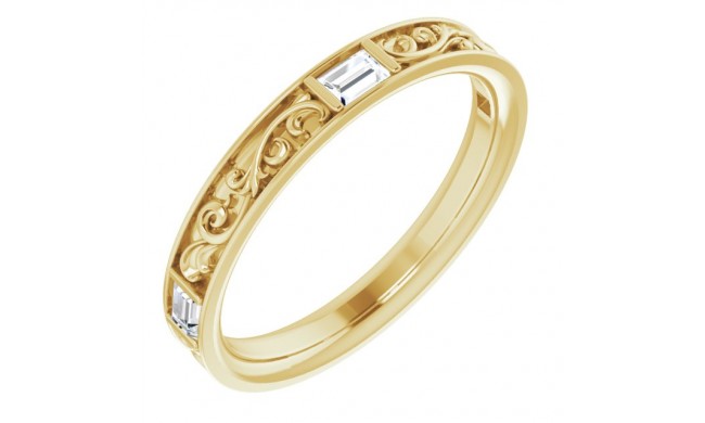 14K Yellow 1/4 CTW Diamond Anniversary Band