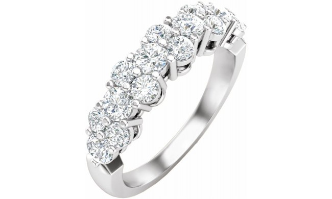 14K White 1 CTW Diamond Anniversary Band