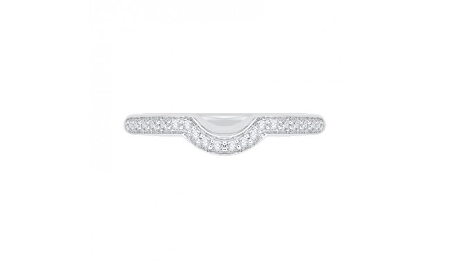 Shah Luxury 14K White Gold Round Diamond Wedding Band