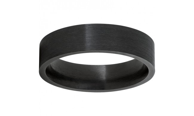 Black Zirconium Flat Band with Satin Finish