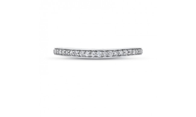 Shah Luxury Round Diamond Half-Eternity Wedding Band In 14K White Gold