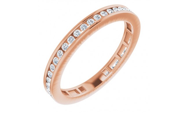 14K Rose 3/8 CTW Diamond Stackable Ring