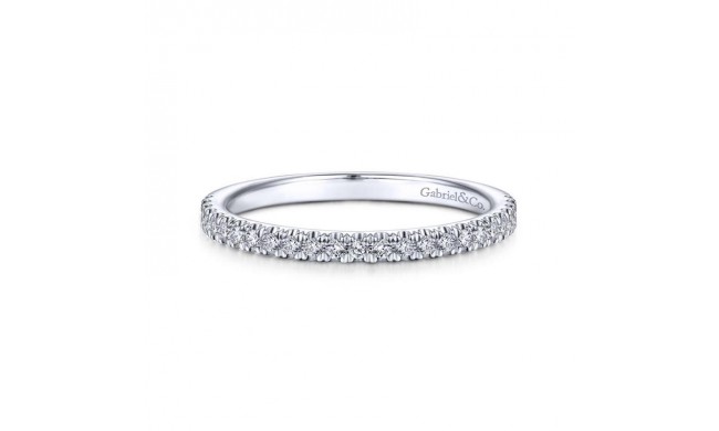 Gabriel & Co. 14k White Gold Contemporary Anniversary Wedding Band