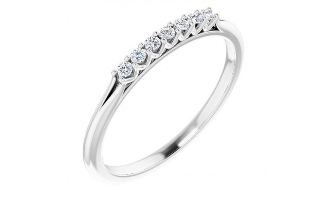 14K White 1/10 CTW Diamond Anniversary Band