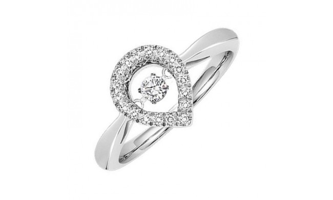 Gems One Silver (SLV 995) Diamond Rhythm Of Love Fashion Ring   - 1/5 ctw