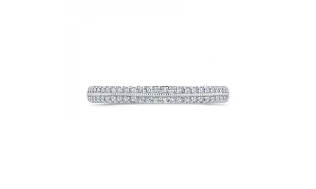 Shah Luxury Round Diamond Half-Eternity Wedding Band In 14K White Gold
