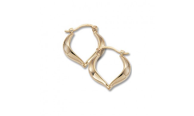 Carla 14K Yellow Gold Small Heart Shaped Hoop Earrings