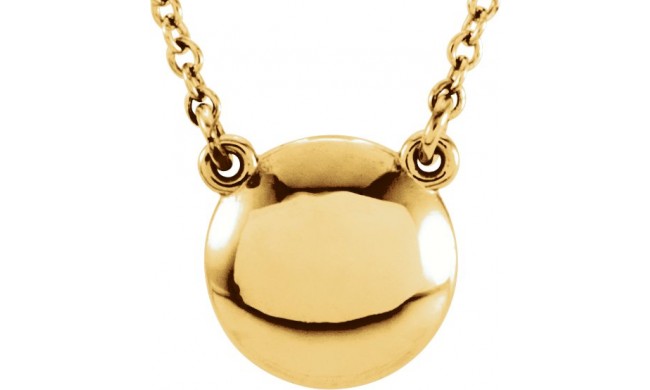 14K Yellow Convex 18 Necklace