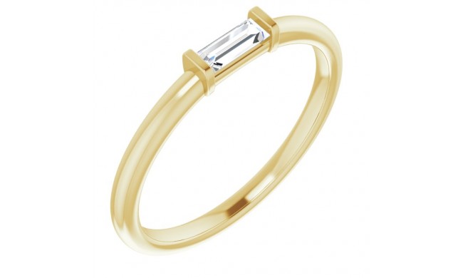 14K Yellow 1/8 CTW Diamond Stackable Ring