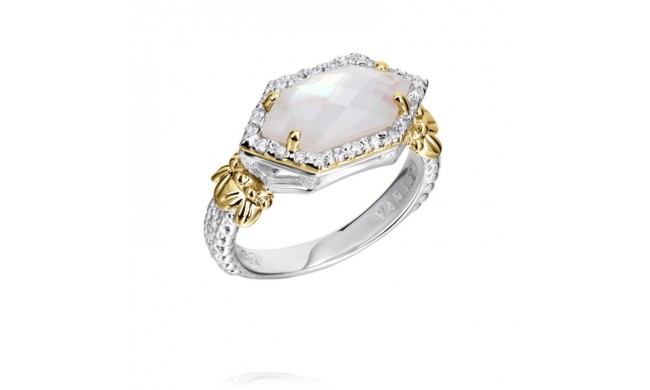 Vahan 14k Gold & Sterling Silver Mother of Pearl Ring
