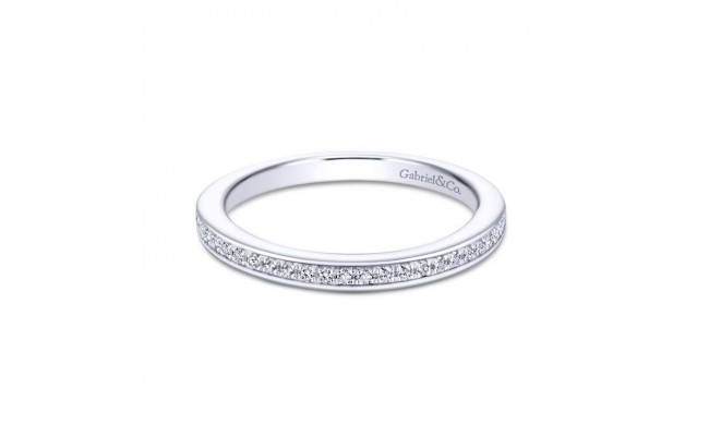 Gabriel & Co. 14k White Gold Contemporary Eternity Wedding Band