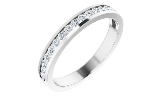 14K White 3/8 CTW Diamond Channel-Set Anniversary Band