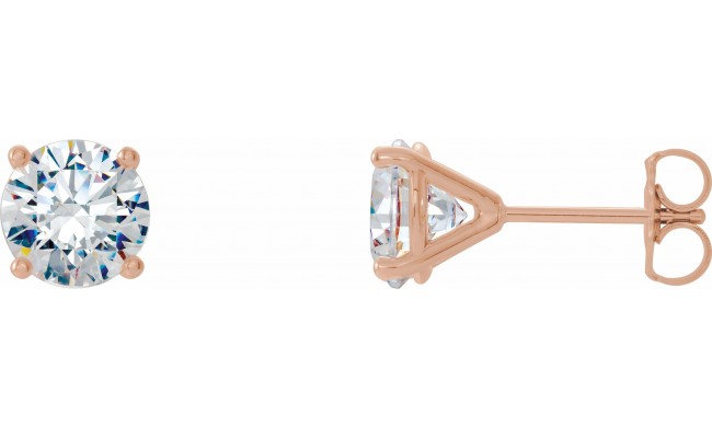 14K Rose 1 CTW Diamond 4-Prong Cocktail-Style Earrings