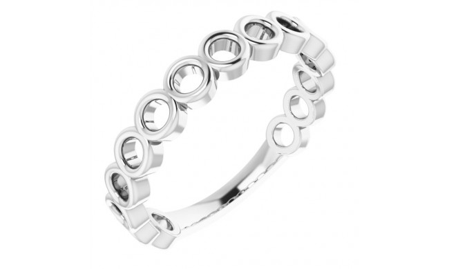 14K White Stackable Ring