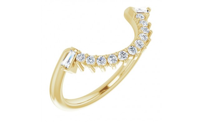 14K Yellow 1/5 CTW Diamond Matching Band