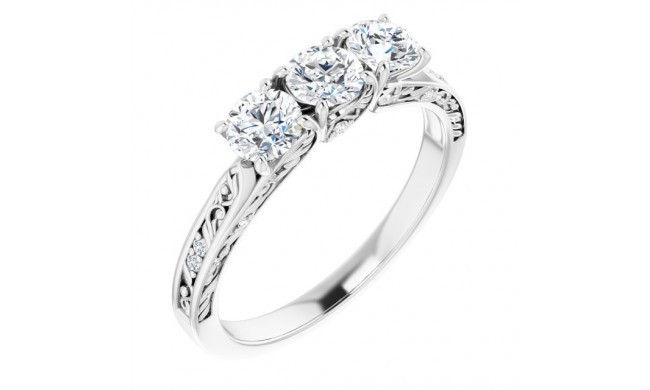 14K White 7/8 CTW Diamond Anniversary Band