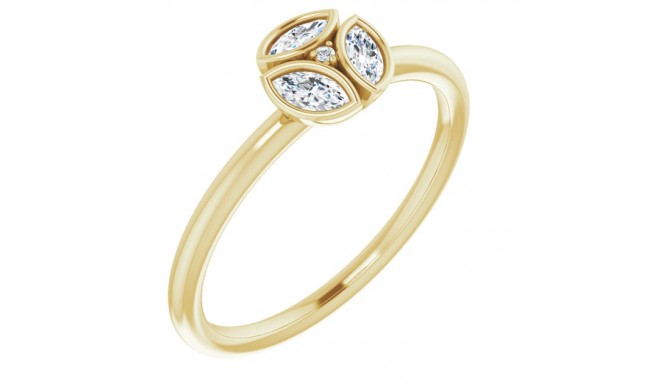 14K Yellow 1/5 CTW Diamond Ring