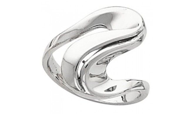 14K White Freeform Ring