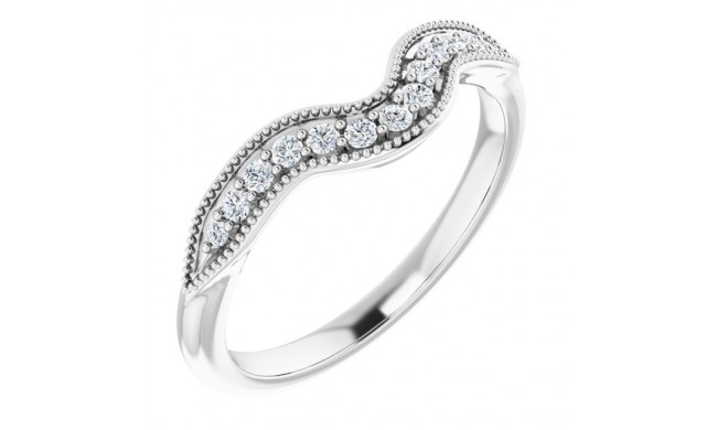 14K White 1/6 CTW Diamond Matching Band